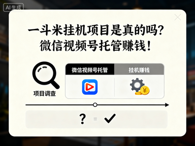 一斗米挂机项目是真的吗？微信视频号托管赚钱！-赚百科