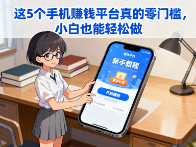 这5个手机赚钱平台真的零门槛，小白也能轻松做-赚百科