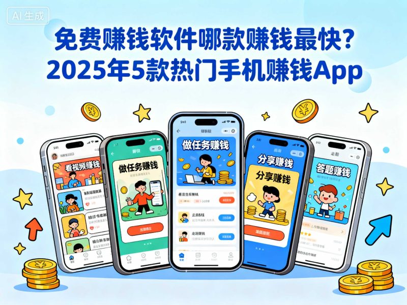 免费赚钱软件哪款赚钱最快?2025年5款热门手机赚钱App-赚百科