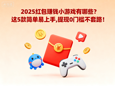 2025红包赚钱小游戏有哪些?这5款简单易上手,提现0门槛不套路!-赚百科