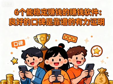 6个能稳定赚钱的赚钱软件:良好的口碑是靠谱的有力证明-赚百科
