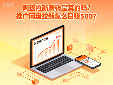 网盘拉新赚钱是真的吗?推广网盘拉新怎么日赚500?