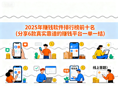 2025年赚钱软件排行榜前十名（分享6款真实靠谱的赚钱平台一单一结）-赚百科