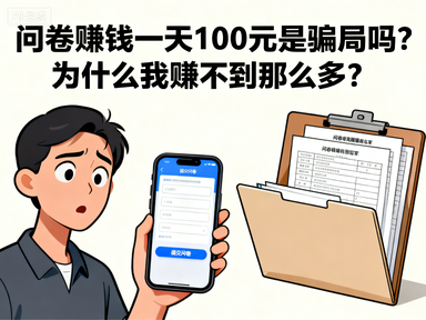 问卷赚钱一天100元是骗局吗?为什么我赚不到那么多?