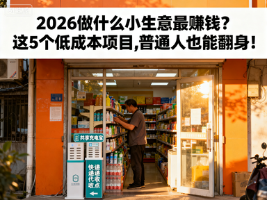2026做什么小生意最赚钱?这5个低成本项目,普通人也能翻身!-赚百科
