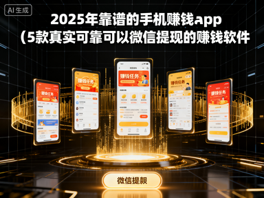 2025年靠谱的手机赚钱app（5款真实可靠可以微信提现的赚钱软件）-赚百科