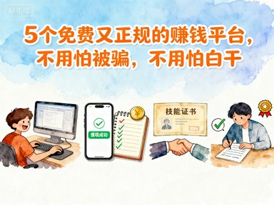 5个免费又正规的赚钱平台，不用怕被骗，不用怕白干-赚百科