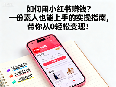 如何用小红书赚钱?一份素人也能上手的实操指南,带你从0轻松变现!-赚百科
