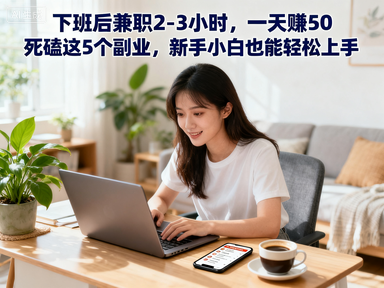 下班后兼职2-3小时,一天赚50,死磕这5个副业,新手小白也能轻松上手-赚百科