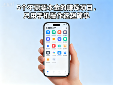 5个不需要本金的赚钱项目，只用手机操作还超简单-赚百科