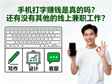 手机打字赚钱是真的吗？还有没有其他的线上兼职工作？-赚百科