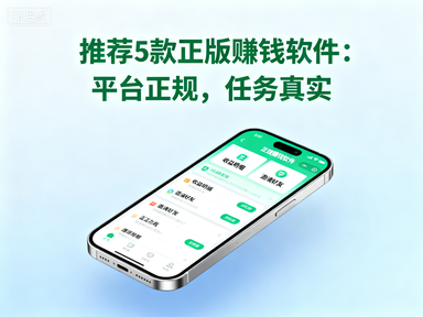 推荐5款正版赚钱软件：平台正规，任务真实-赚百科