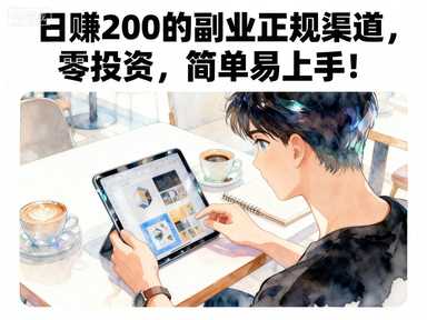 日赚200的副业正规渠道，零投资，简单易上手！-赚百科