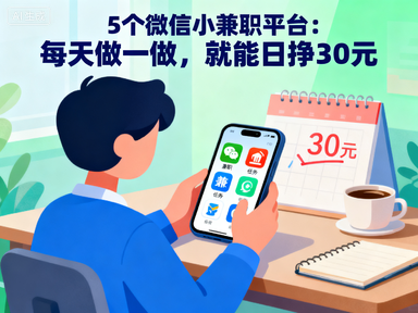 5个微信小兼职平台:每天做一做,就能日挣30元