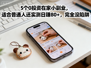 5个0投资在家小副业，适合普通人还实测日赚80+，完全没陷阱-赚百科