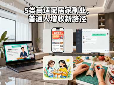 5类高适配居家副业,普通人增收新路径-赚百科