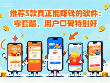 推荐5款真正能赚钱的软件:零套路,用户口碑特别好