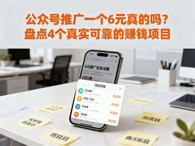 公众号推广一个6元真的吗？盘点4个真实可靠的赚钱项目-赚百科