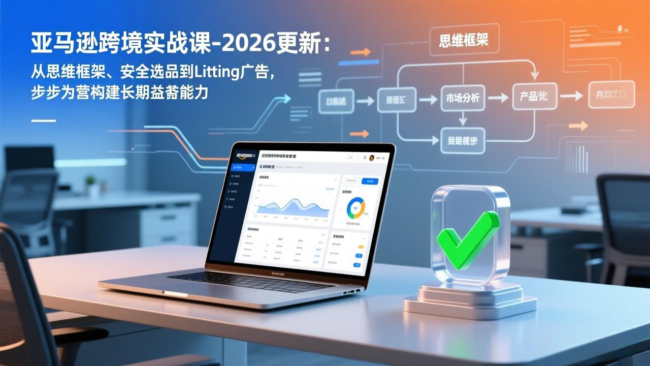 亚马逊跨境实战课-2026更新：从思维框架、安全选品到Listing广告，步步为营构建长期盈利能力-赚百科