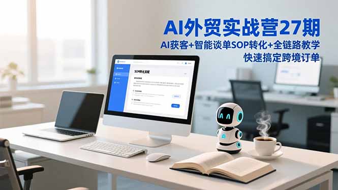 AI外贸实战营27期，AI获客+智能谈单+SOP转化+全链路教学，快速搞定跨境订单-赚百科