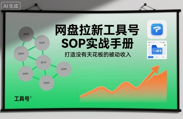 网盘拉新工具号SOP实战手册,打造没有天花板的被动收入-赚百科
