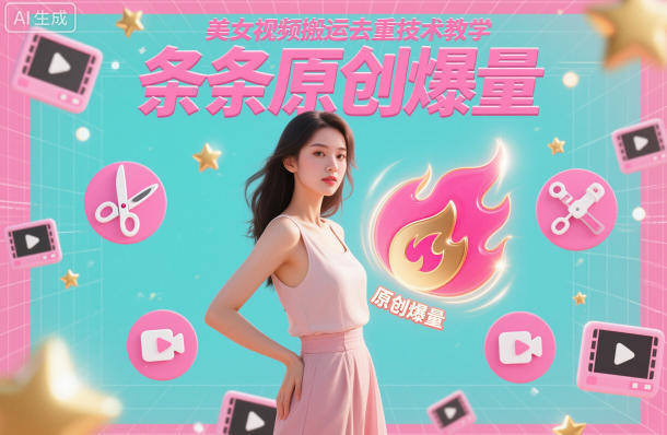 美女视频搬运去重技术教学，条条原创爆量-赚百科