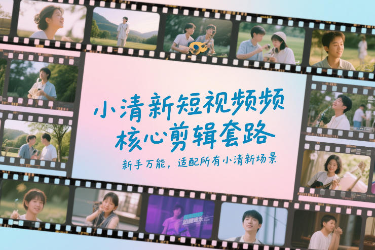 小清新短视频核心剪辑套路,新手万能,适配所有小清新场景-赚百科