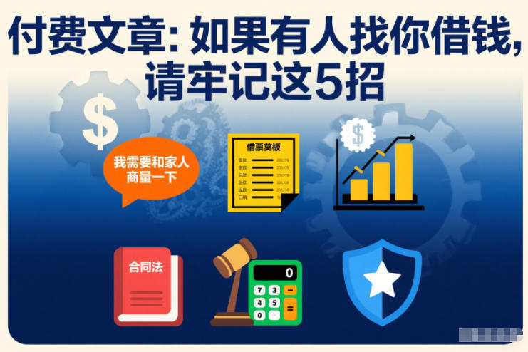 付费文章：如果有人找你借钱，请牢记这5招-赚百科