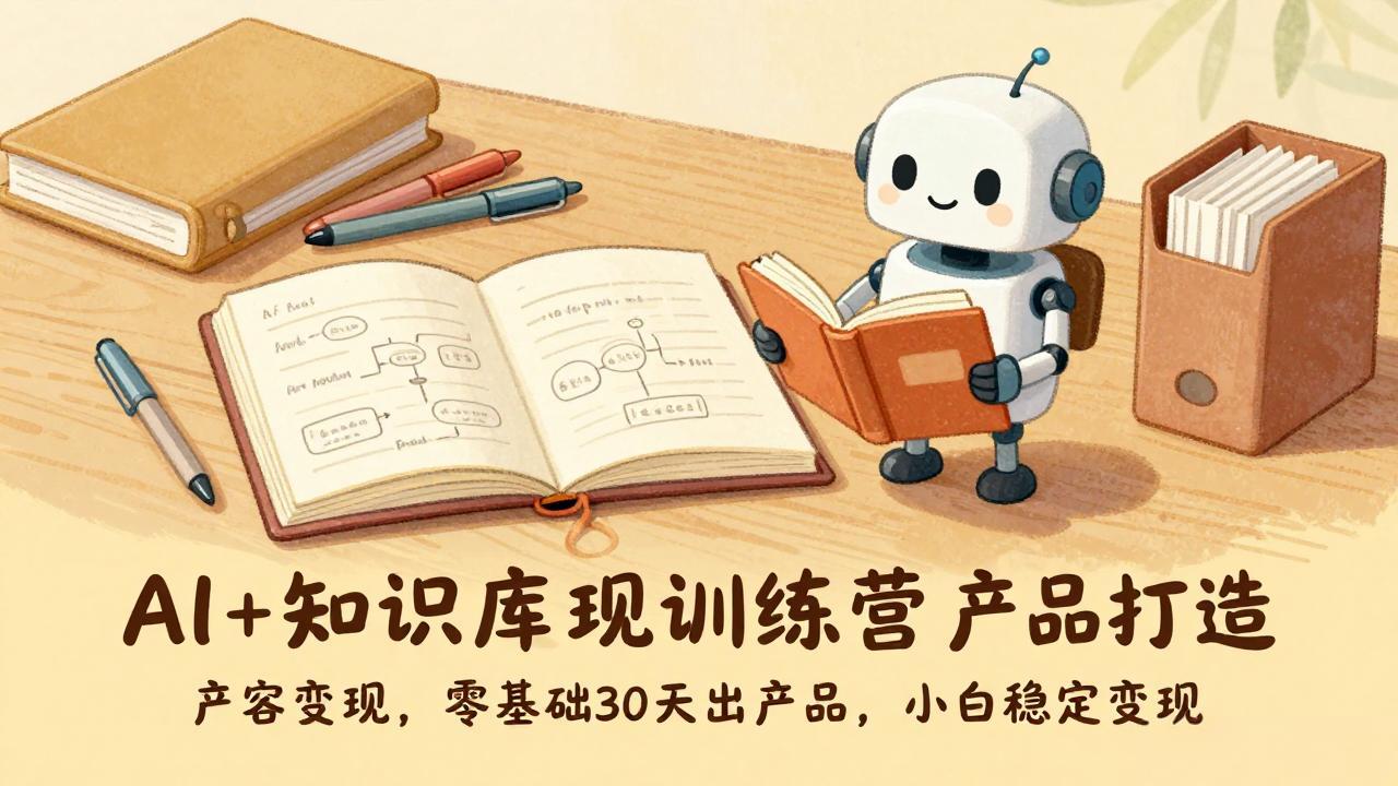 AI+知识库变现训练营,产品打造、内容创作、全平台变现,零基础30天出产品,小白稳定变现 AI+知识库变现训练营,产品打造、内容创作、全平台变现,零基础30天出产品,小白稳定变现