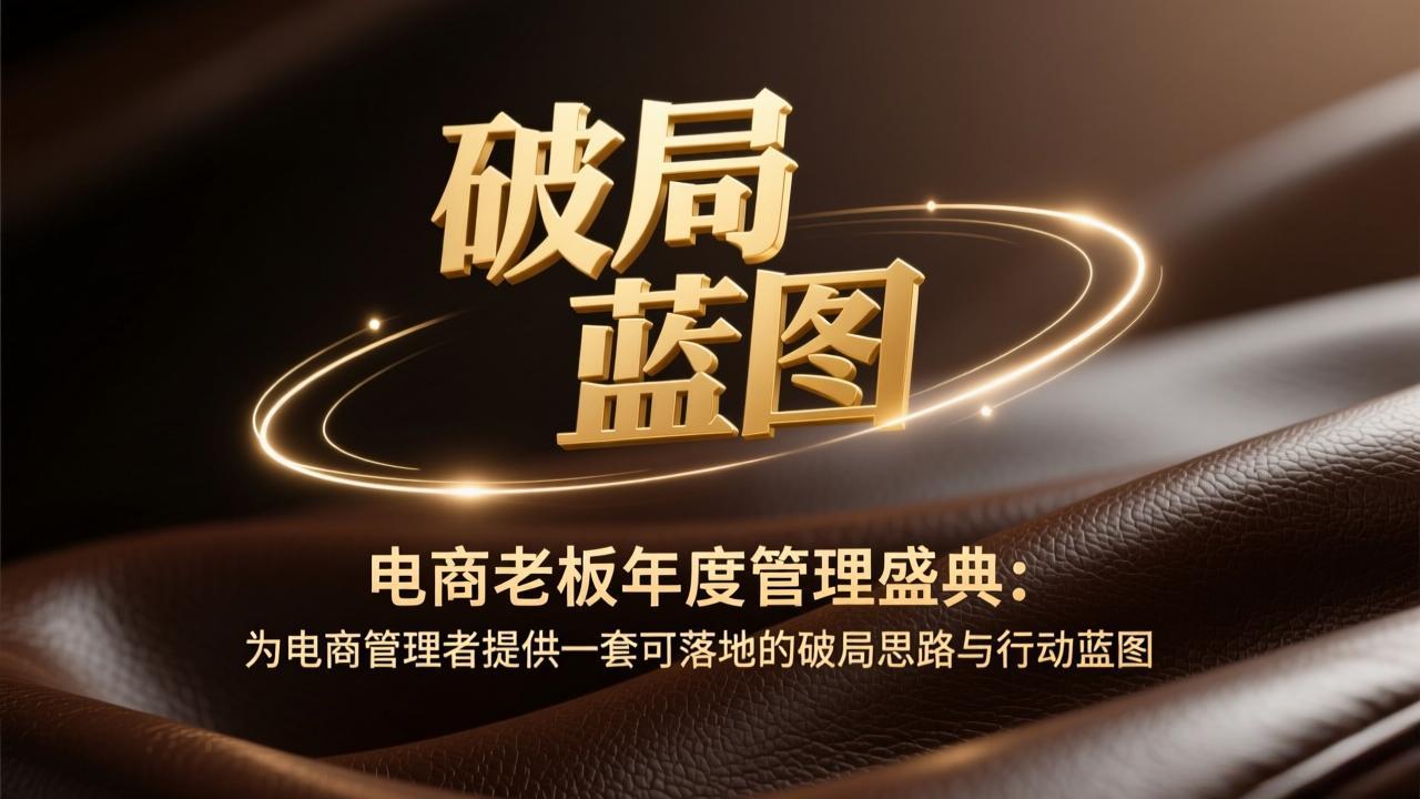 电商老板年度管理盛典：为电商管理者提供一套可落地的破局思路与行动蓝图-赚百科