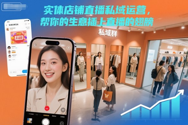 实体店铺直播私域运营,帮你的生意插上直播的翅膀-赚百科