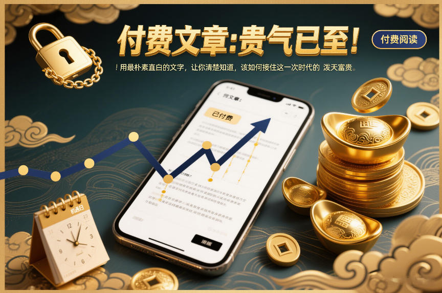 付费文章：贵气已至！用最朴素直白的文字，让你清楚知道，该如何接住这一次时代的泼天富贵-赚百科