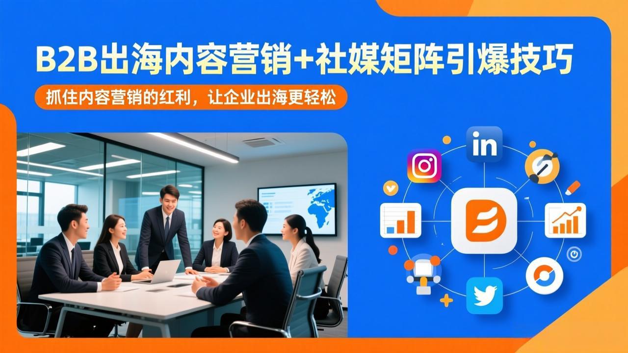 B2B出海内容营销+社媒矩阵引爆技巧：抓住内容营销的红利，让企业出海更轻松-赚百科