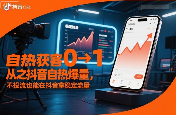 自热获客从0到1之抖音自热爆量，不投流也能在抖音拿稳定流量-赚百科