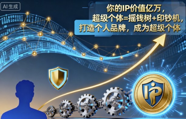 你的IP价值亿万,超级个体=摇钱树+印钞机,打造个人品牌,成为超级个体-赚百科