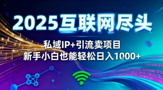 2025网创尽头王炸项目！私域IP+精准引流，新手小白在家躺賺日入1k，零经验也能上手【揭秘】-赚百科