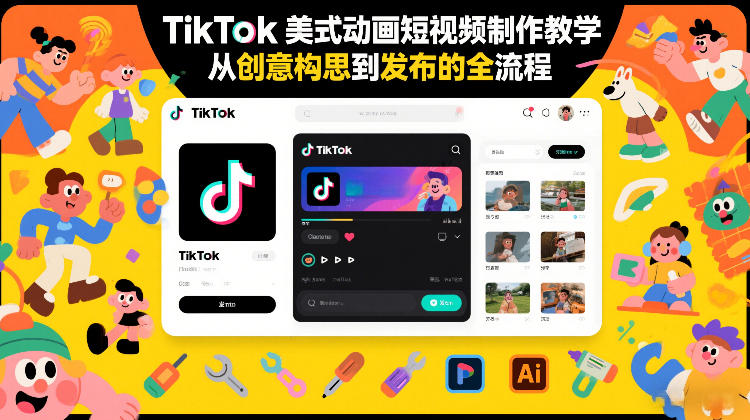 TikTok美式动画短视频制作教学,从创意构思到发布的全流程 TikTok美式动画短视频制作教学,从创意构思到发布的全流程