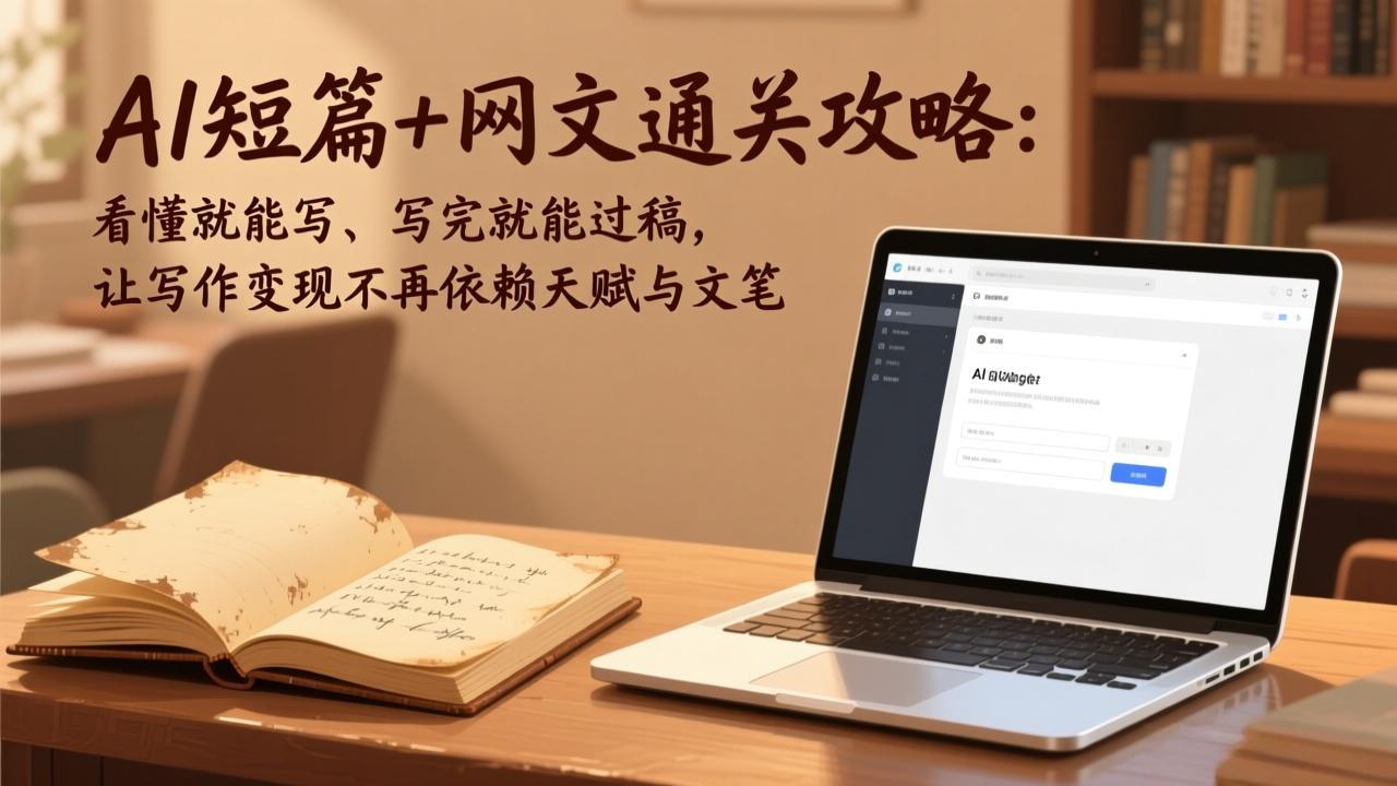 AI短篇+网文通关攻略:看懂就能写、写完就能过稿,让写作变现不再依赖天赋与文笔-赚百科