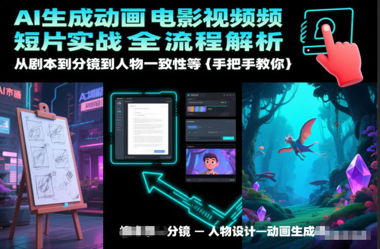 AI生成动画电影视频短片实战全流程解析，从剧本到分镜到人物一致性等手把手教你-赚百科