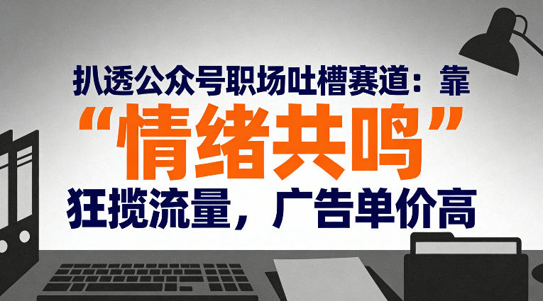扒透公众号职场吐槽赛道:靠“情绪共鸣”狂揽流量,广告单价高-赚百科