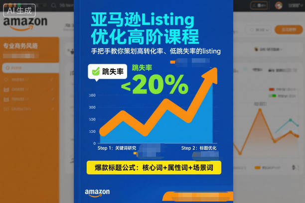 亚马逊Listing优化高阶课程，手把手教你策划高转化率、低跳失率的listing-赚百科