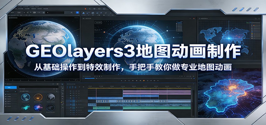 GEOlayers3地图动画制作：从基础操作到特效制作，手把手教你做专业地图动画-赚百科