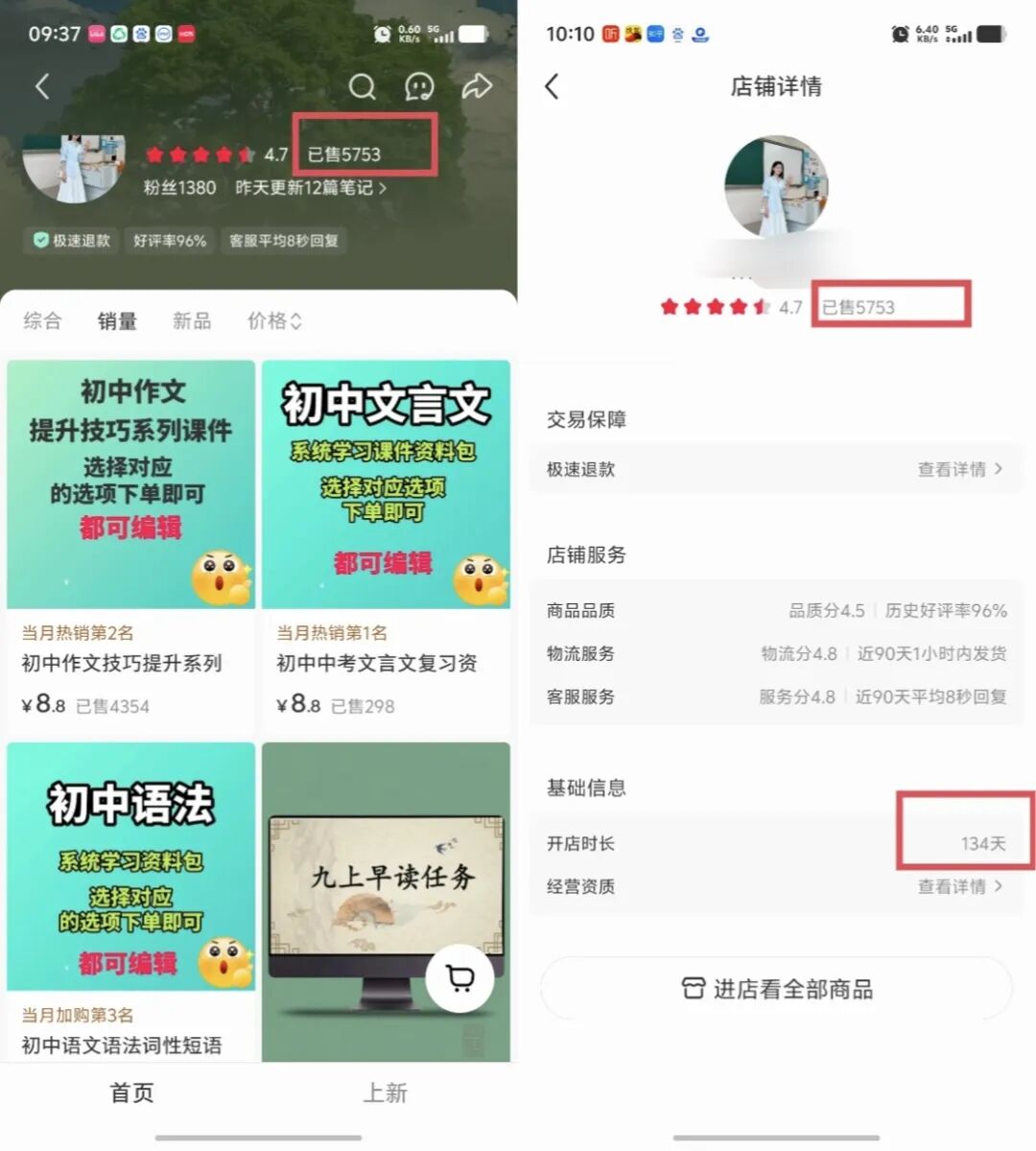 在小红书卖作文技巧,开店4个月挣了11.5W,虚拟资料拆解020期!-赚百科