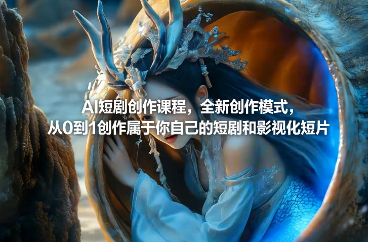 AI短剧创作课程，全新创作模式，从0到1创作属于你自己的短剧和影视化短片-赚百科