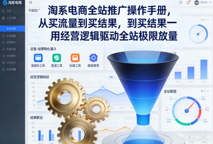 淘系电商全站推广操作手册，从买流量到买结果一用经营逻辑驱动全站极限放量-赚百科