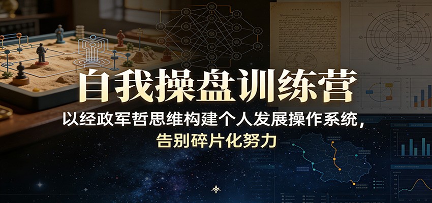 自我操盘训练营：以经政军哲思维构建个人发展操作系统，告别碎片化努力-赚百科