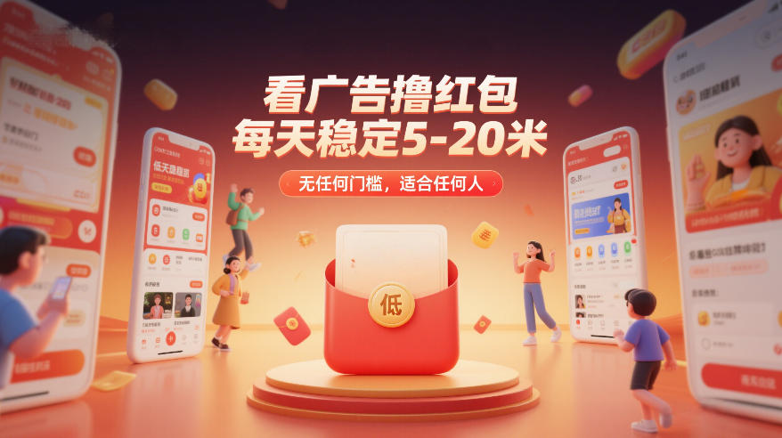 看广告撸红包，每天稳定5-20米，无任何门槛，适合任何人-赚百科