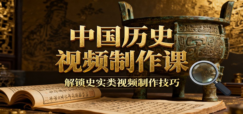 中国历史视频制作课:疆域地图集+参考文案+练习素材,解锁史实类视频制作技巧-赚百科