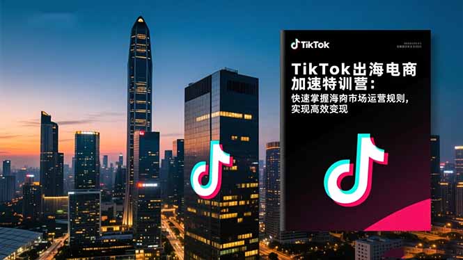 TikTok出海电商加速特训营：快速掌握海外市场运营规则，实现高效变现-赚百科
