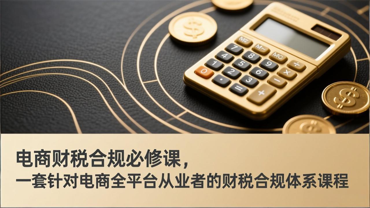 电商财税合规必修课，是一套针对电商全平台从业者的财税合规体系课程-赚百科